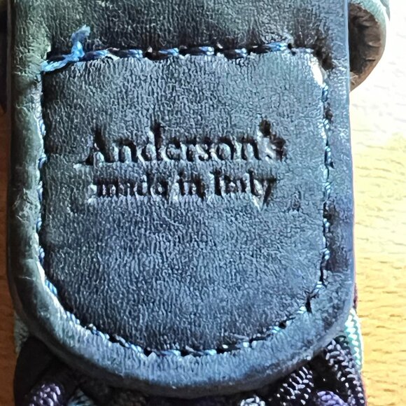 $450 Authentic ANDERSON'S Made in ITALY Men's Multi-Colors Braided Belt Sz.36 - Picture 2 of 12